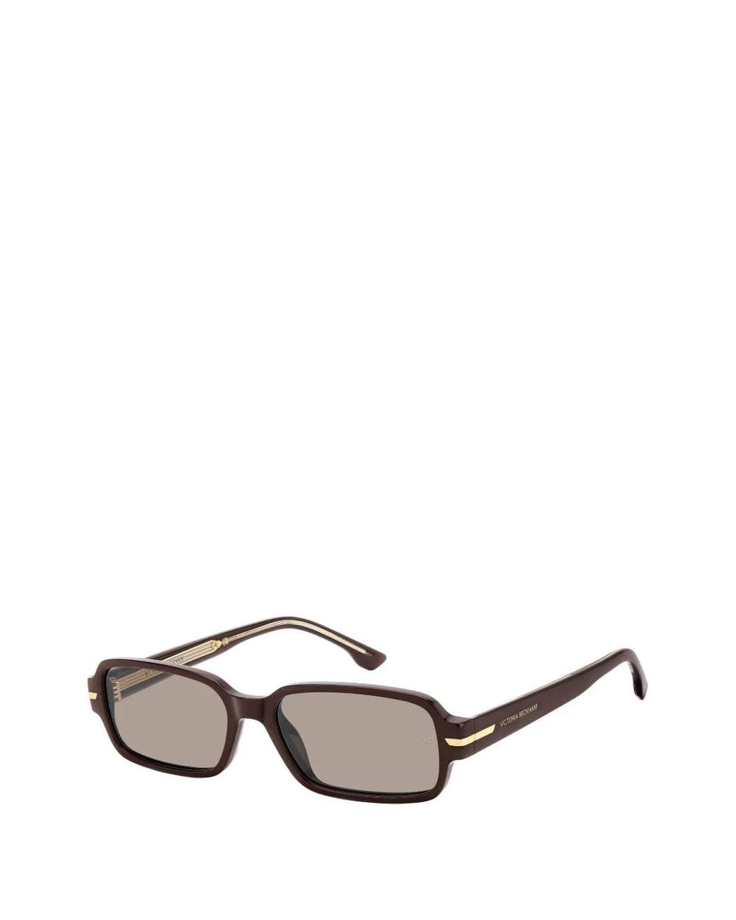 Victoria Beckham Brown Rectangle-Frame Sunglasses