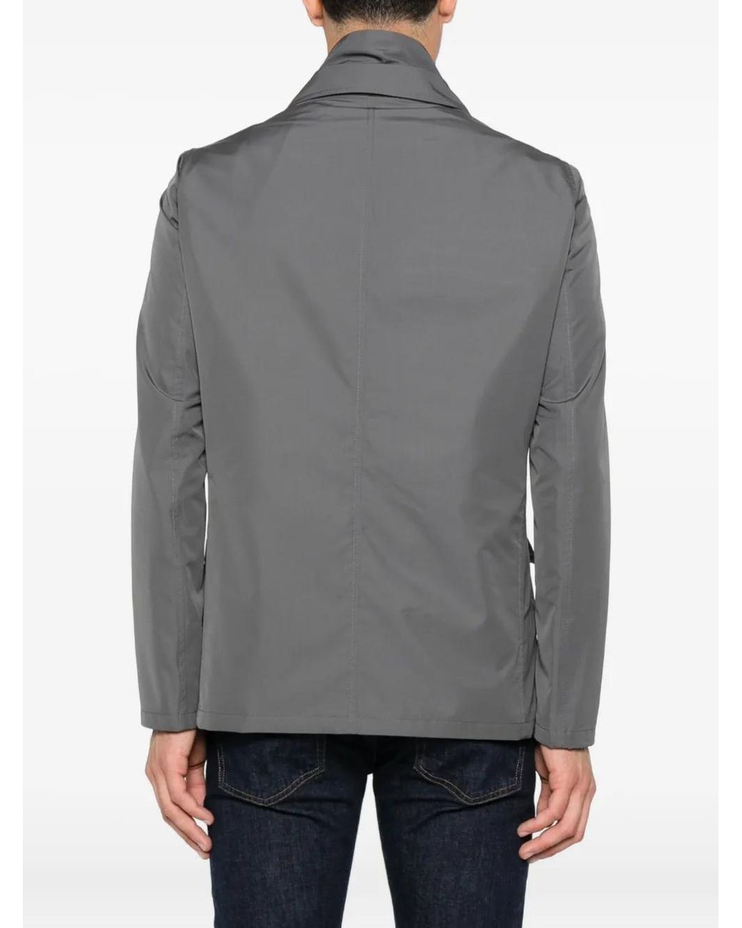 Herno Gray Three-Button Jacket for men