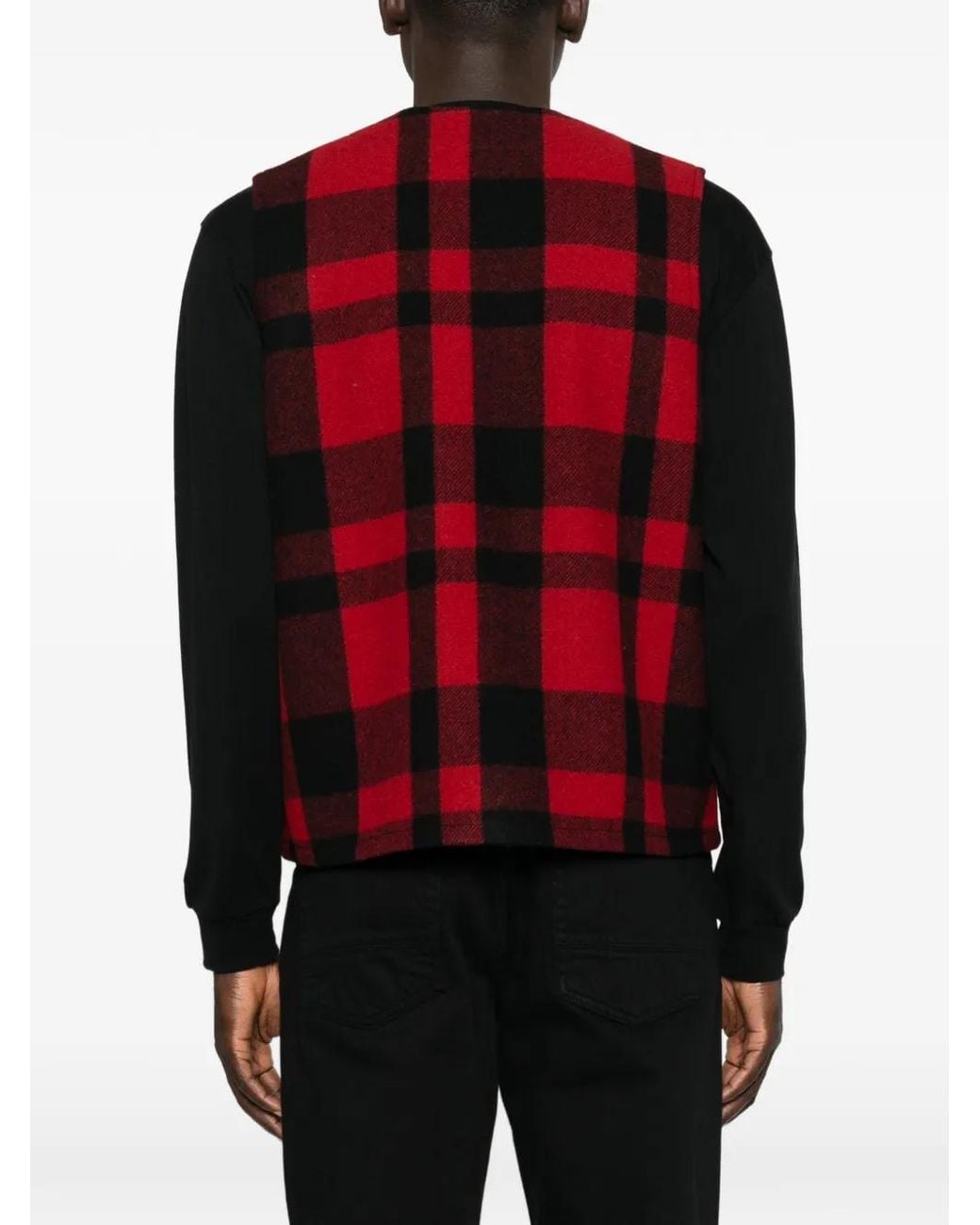 Filson Red Check-Pattern Gilet
