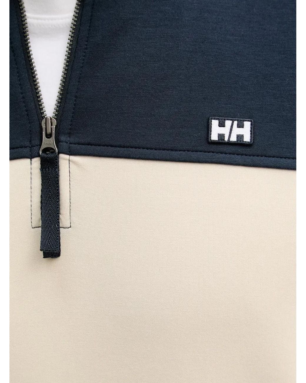 Helly Hansen Blue Colour-Block Quarter-Zip Sweater for men