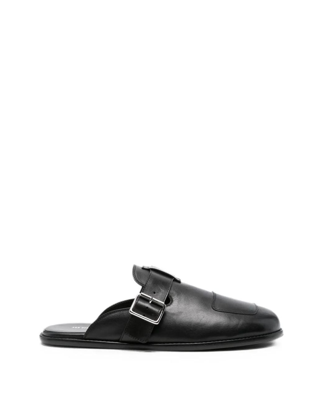 Ann Demeulemeester Black Buckle-Strap Sandals for men
