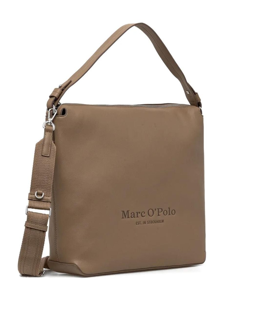 Marc O' Polo Brown Debossed Tote Bag
