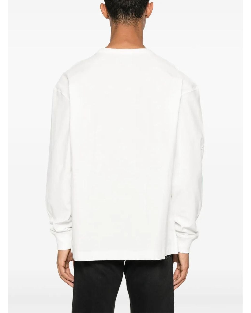 Purple Brand White Textured Cotton T-Shirt for men