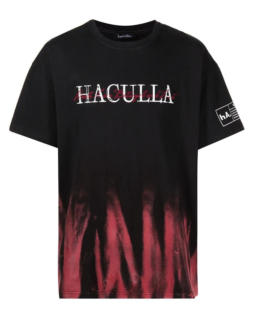Haculla Black Logo-Print T-Shirt for men
