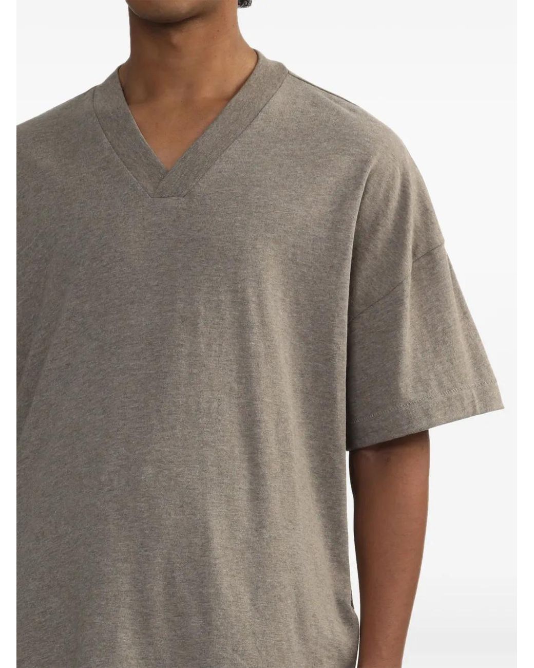 Fear Of God Gray V-Neck T-Shirt (Pack Of Three) for men