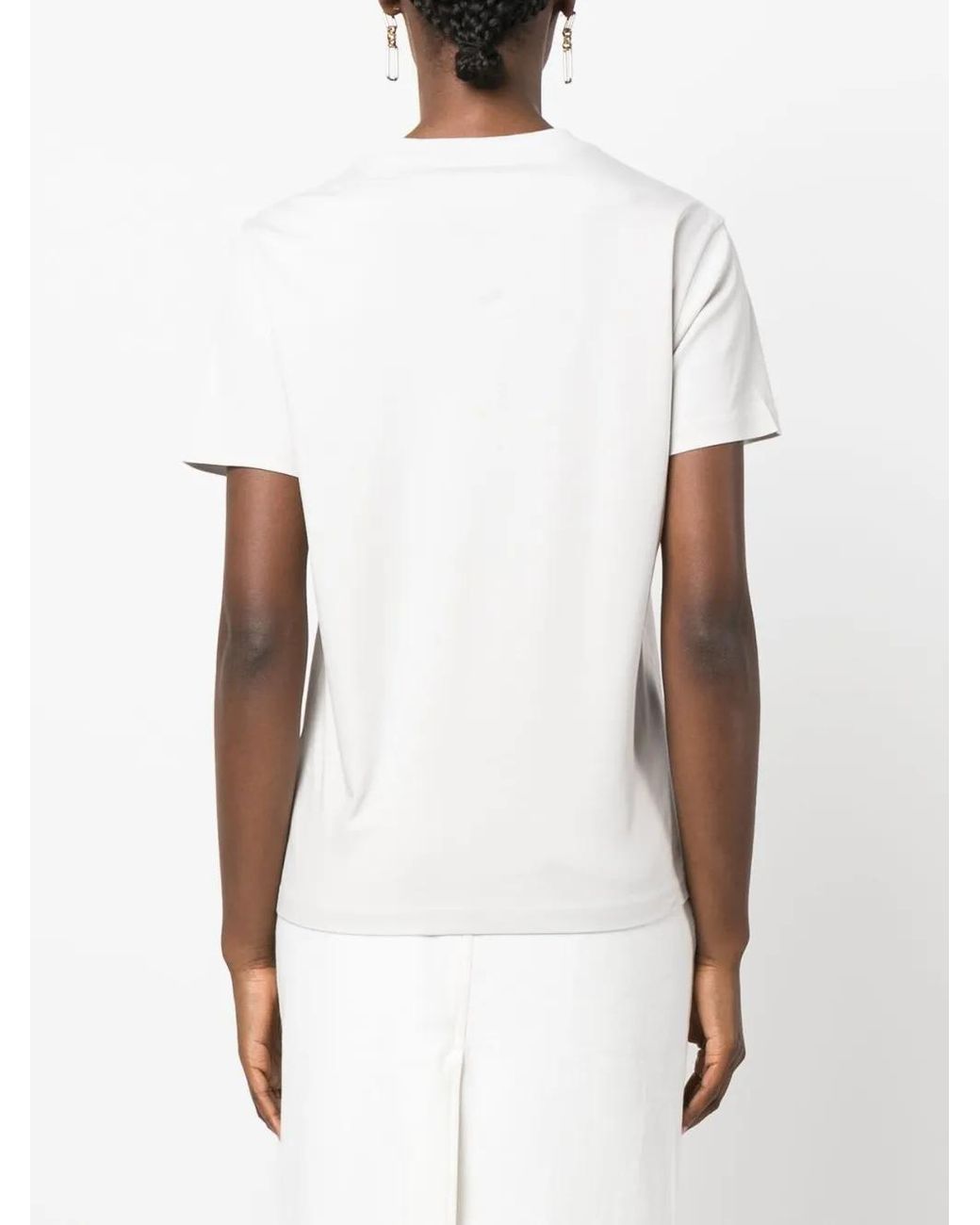 Lanvin White Curb Regular Fit Tee-Shirt