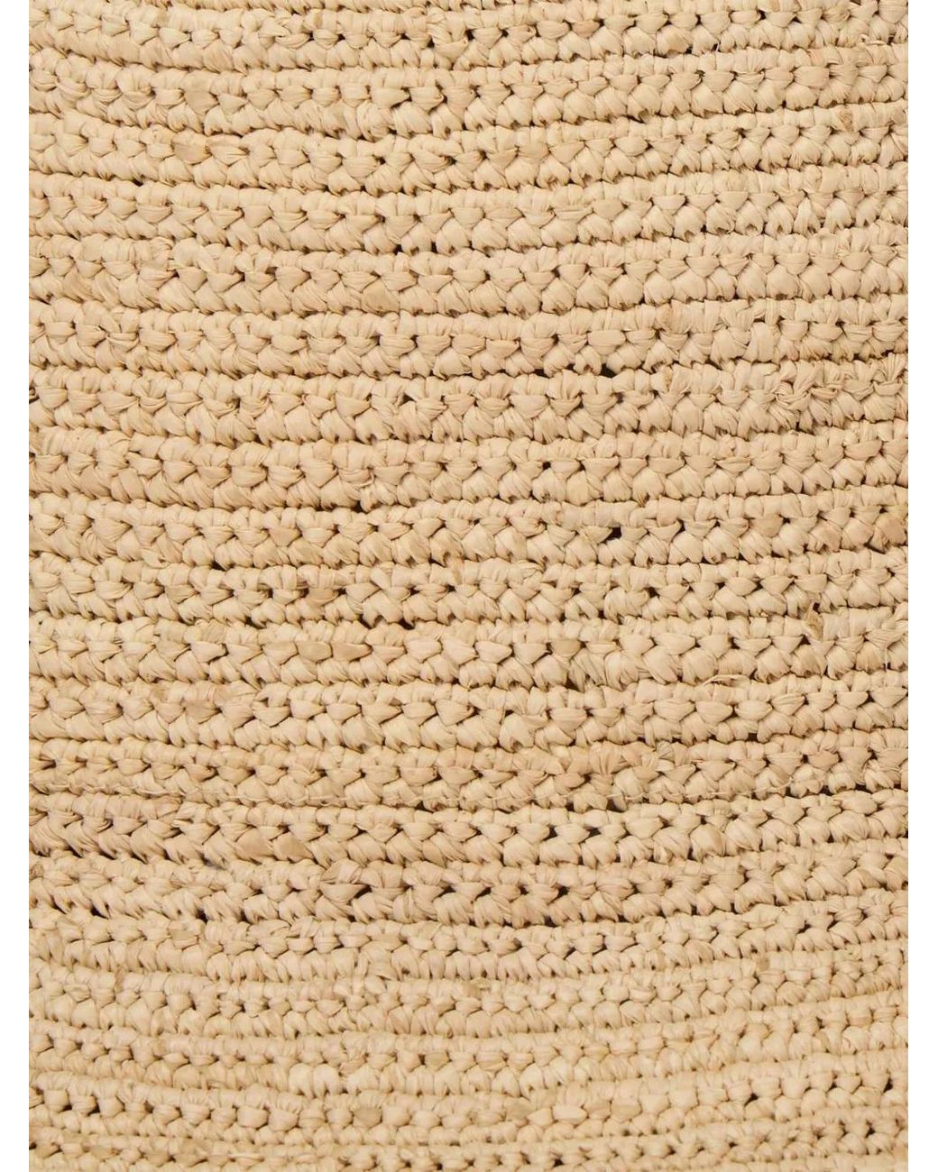 Sandro Natural Crochet Raffia Bucket Hat for men
