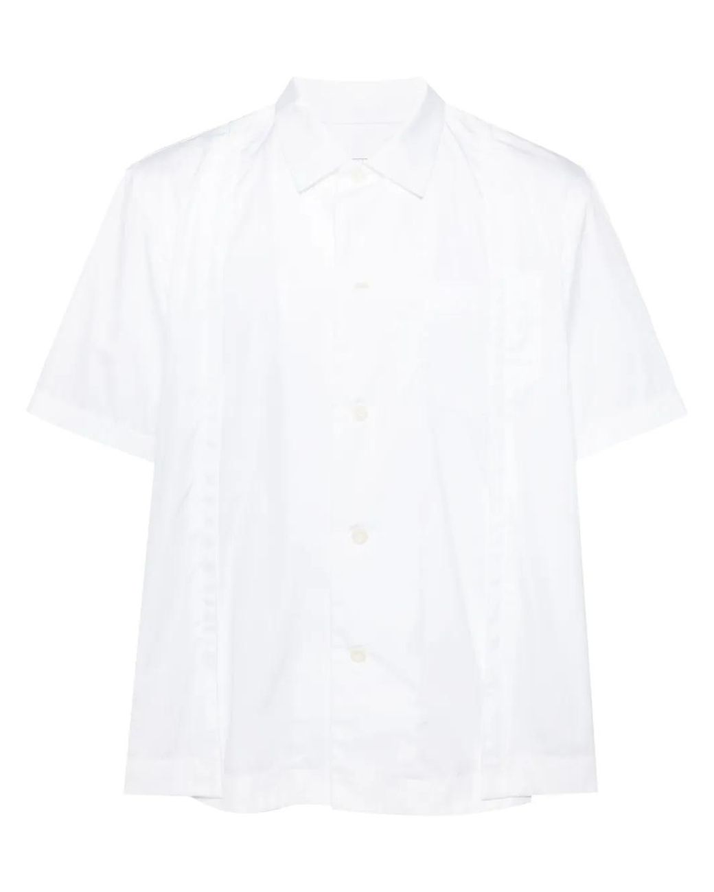 Sacai White Cotton Poplin Shirt for men
