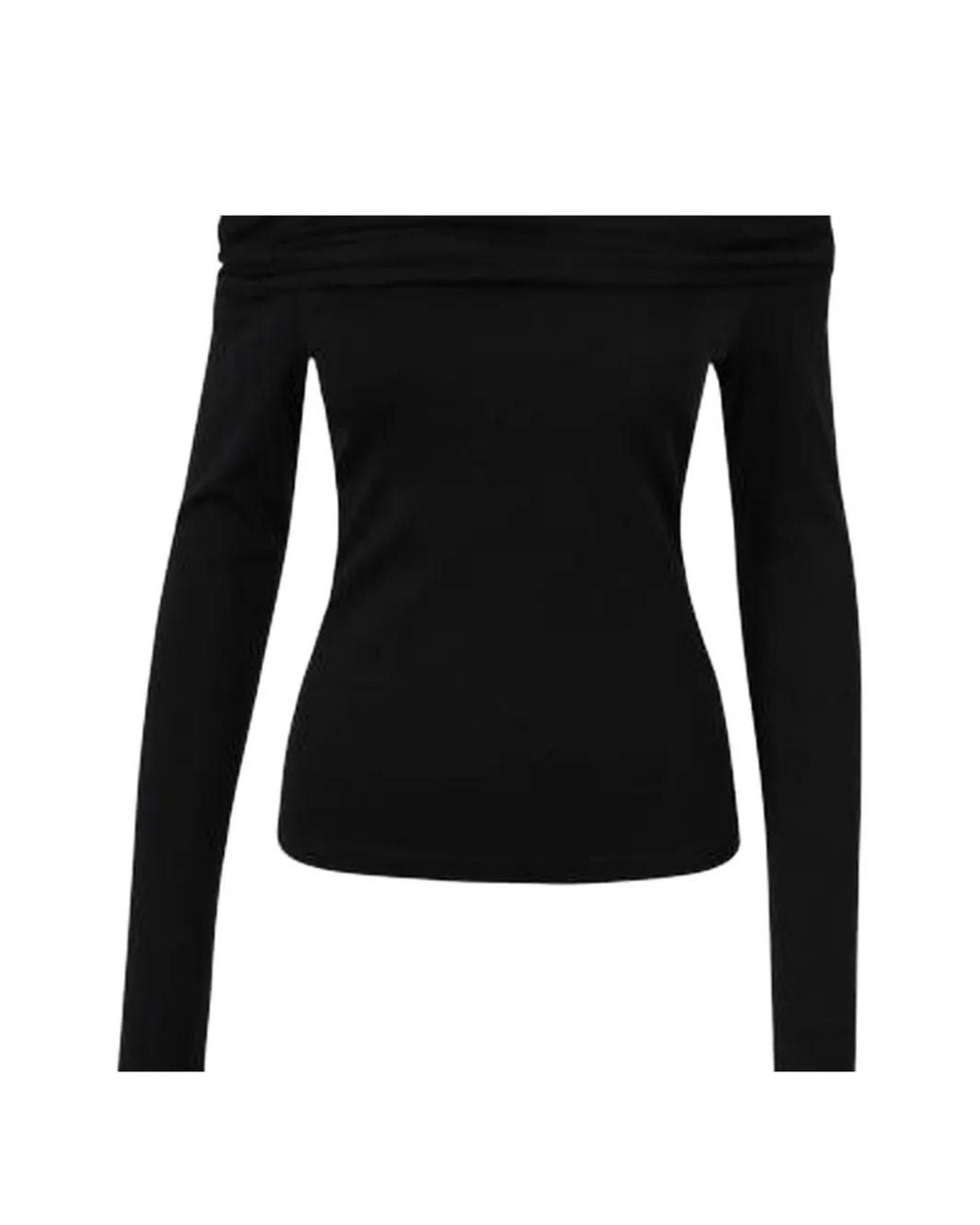 Max Mara Black Off-Shoulder Top