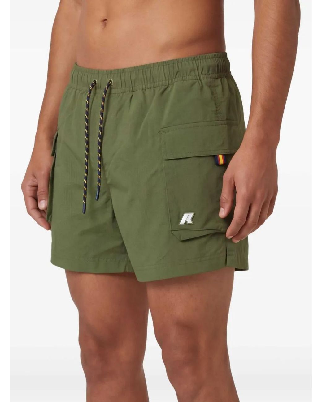 K-Way Green Mellow Swim Shorts for men