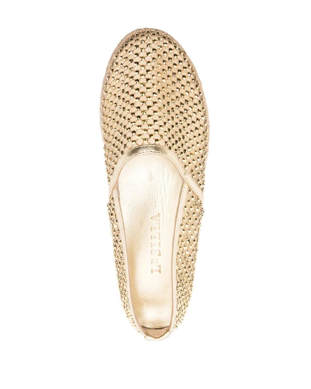 Le Silla Natural Gilda Rhinestone-Embellished Espadrilles