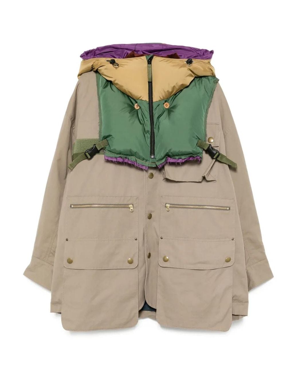 Kolor Green Removable-Hood Jacket for men