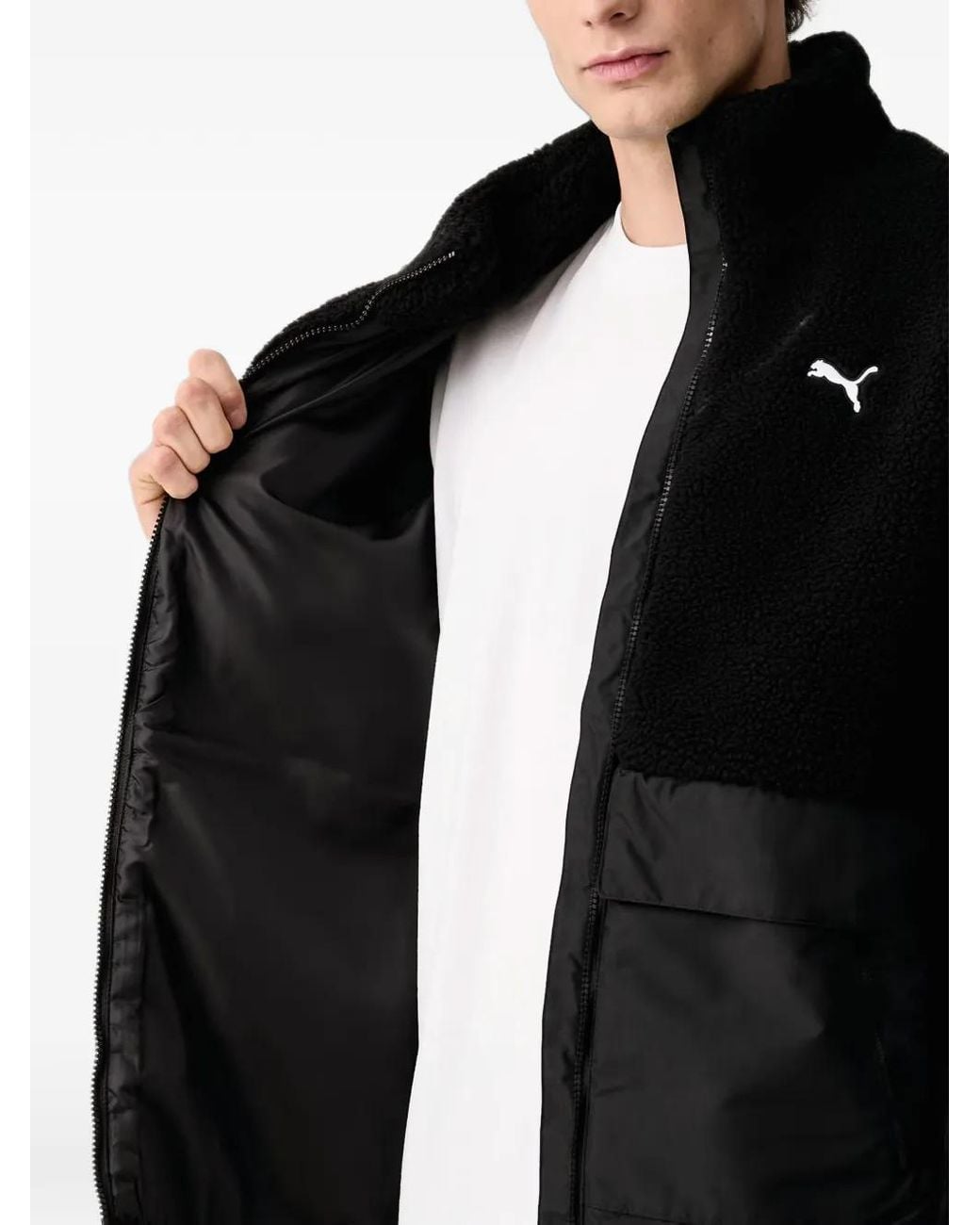 PUMA Black Hybrid Re:Fibre Relaxed Jacket for men