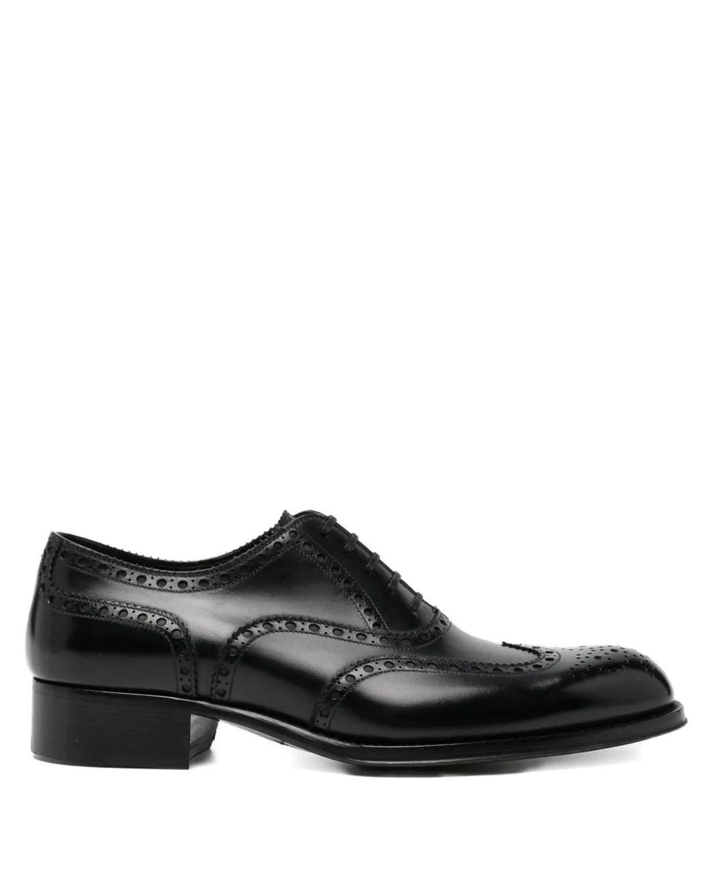 Tom Ford Black Leather Oxford Shoes for men