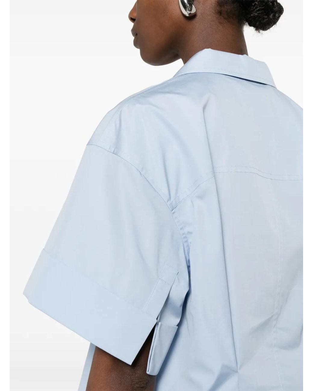 Jil Sander Blue Short-Sleeve Shirt