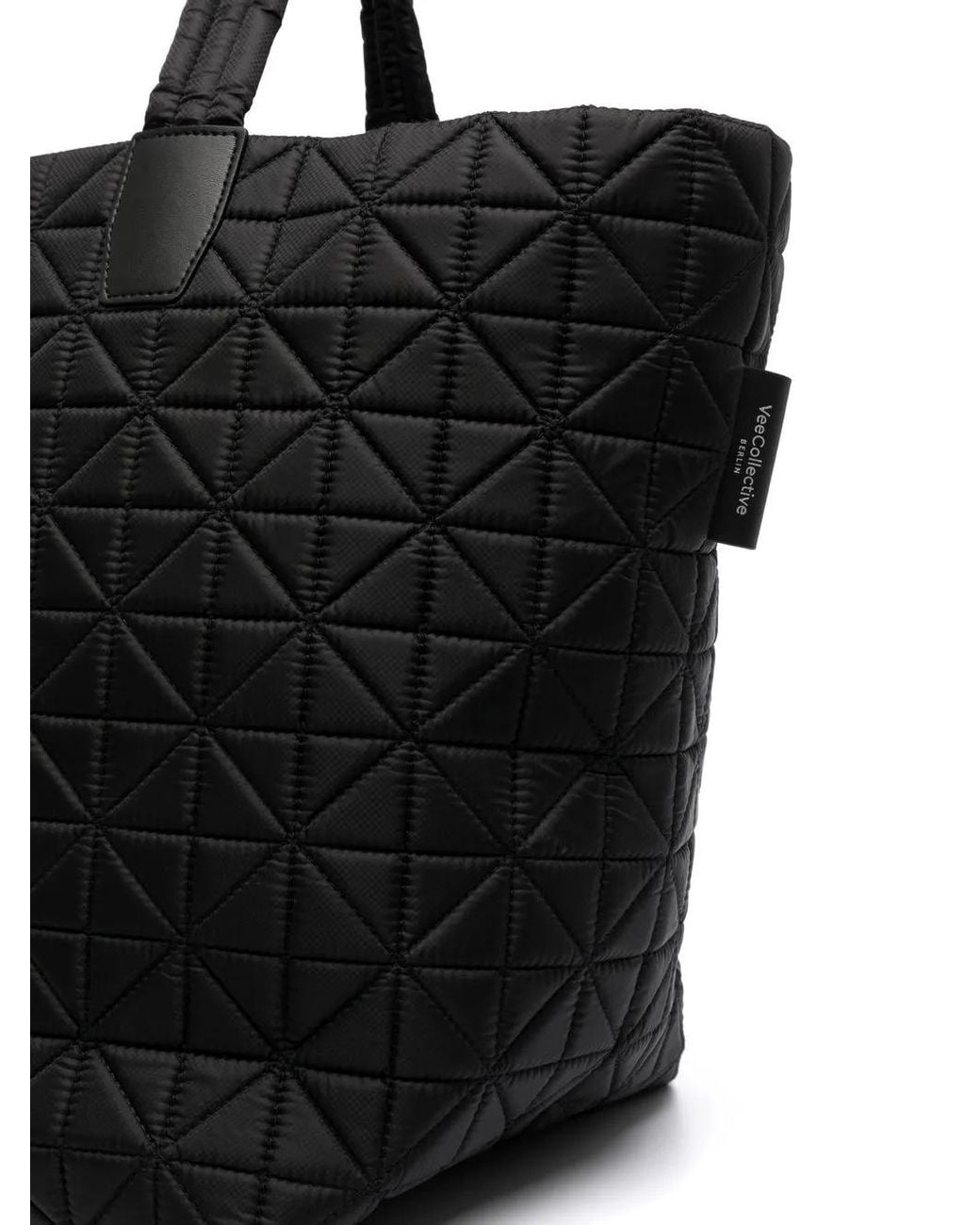 VEE COLLECTIVE Black Quilted Tote-Bag