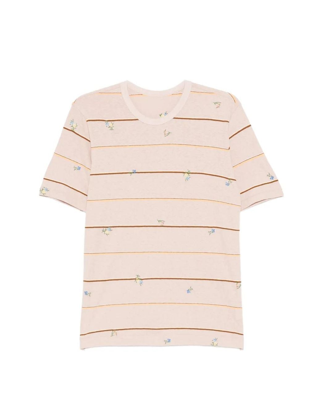 JNBY Natural Embroidered Striped T-Shirt