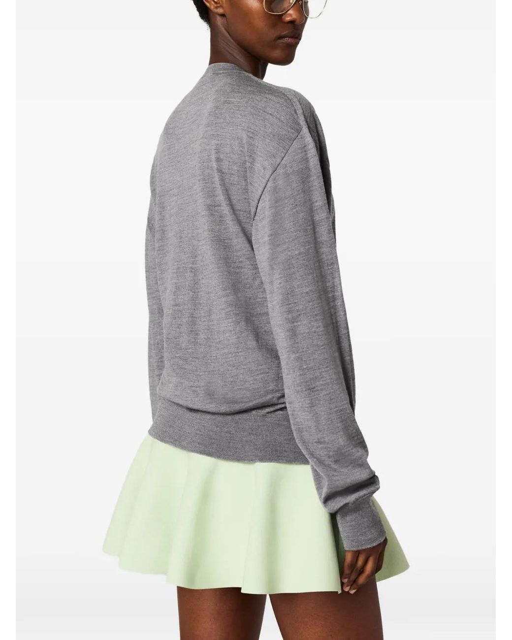 Stella McCartney Gray V-Neck Cardigan