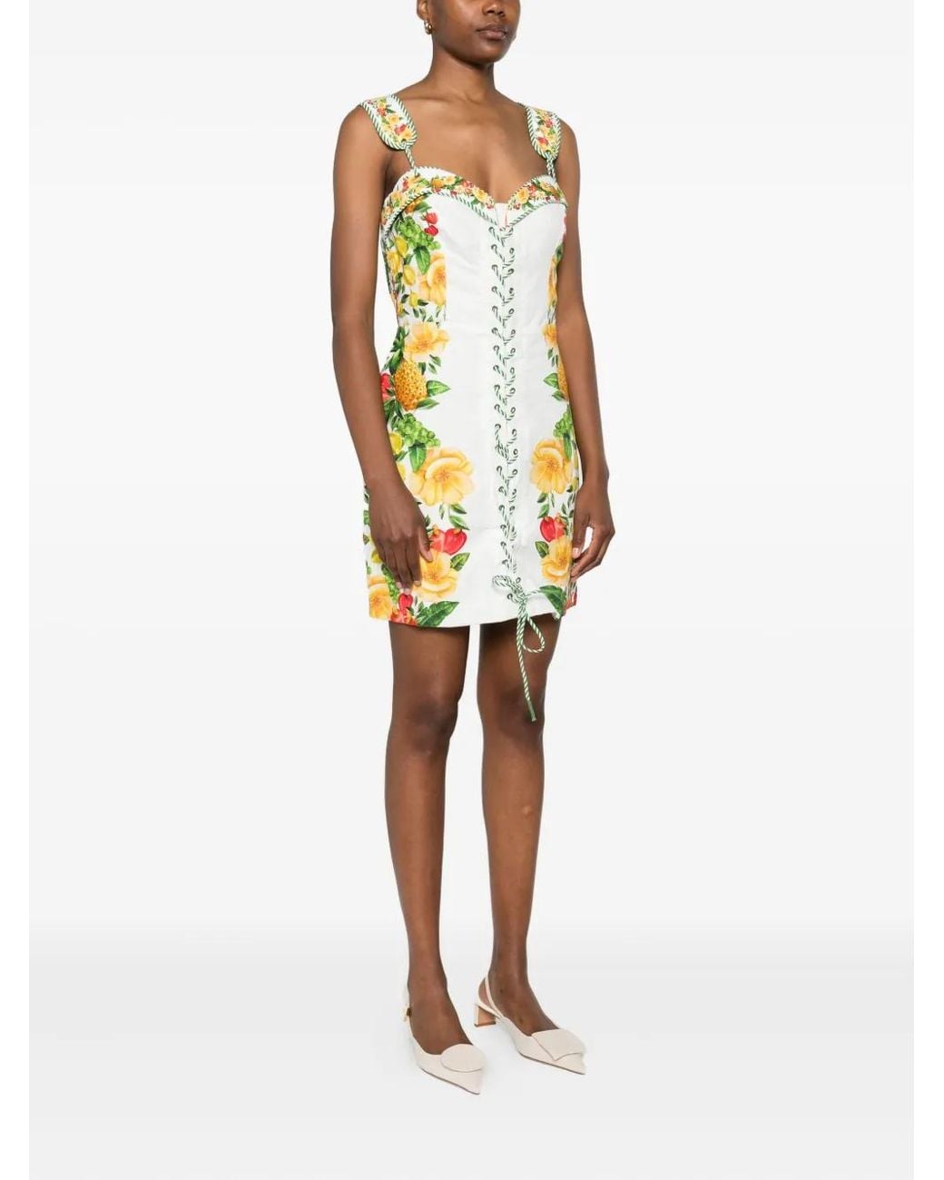 FARM Rio Picnic Flowers Minidress in White | Lyst FARM Rio Picnic Flowers Minidress in White | Lyst