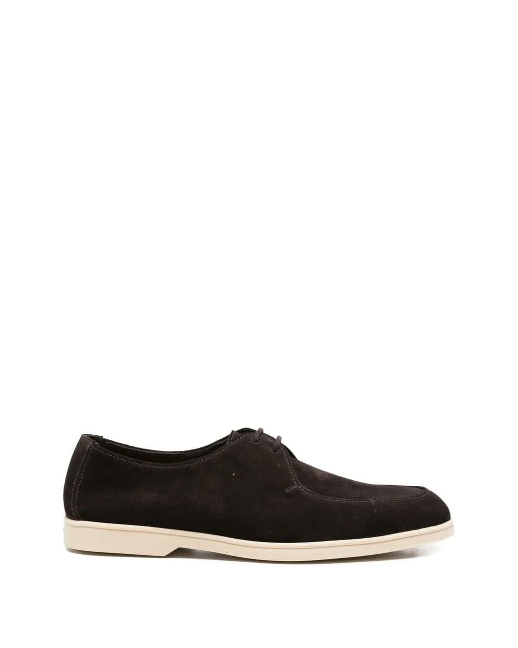 Doucal's White Suede Derby Shoes for men