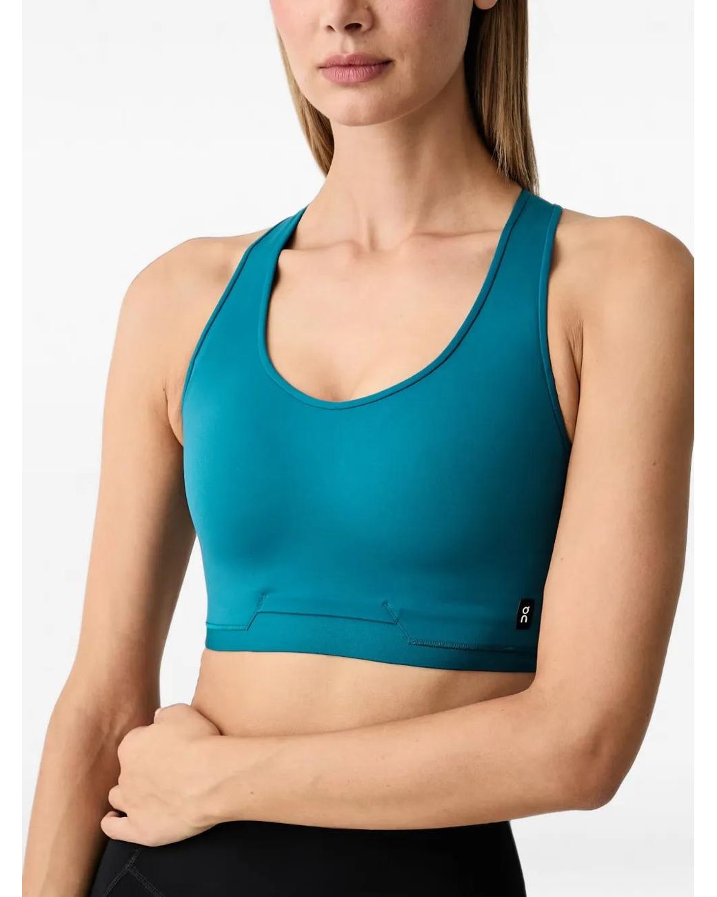 On Shoes Blue Racerback Sports Bra