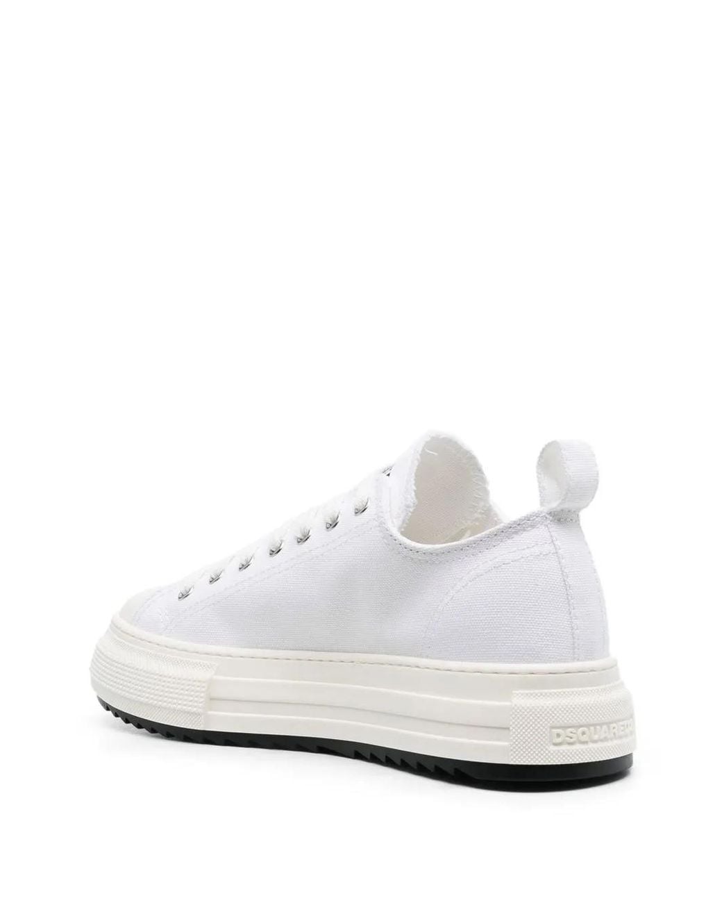 DSquared² White Low-top Flatform Sneakers for men