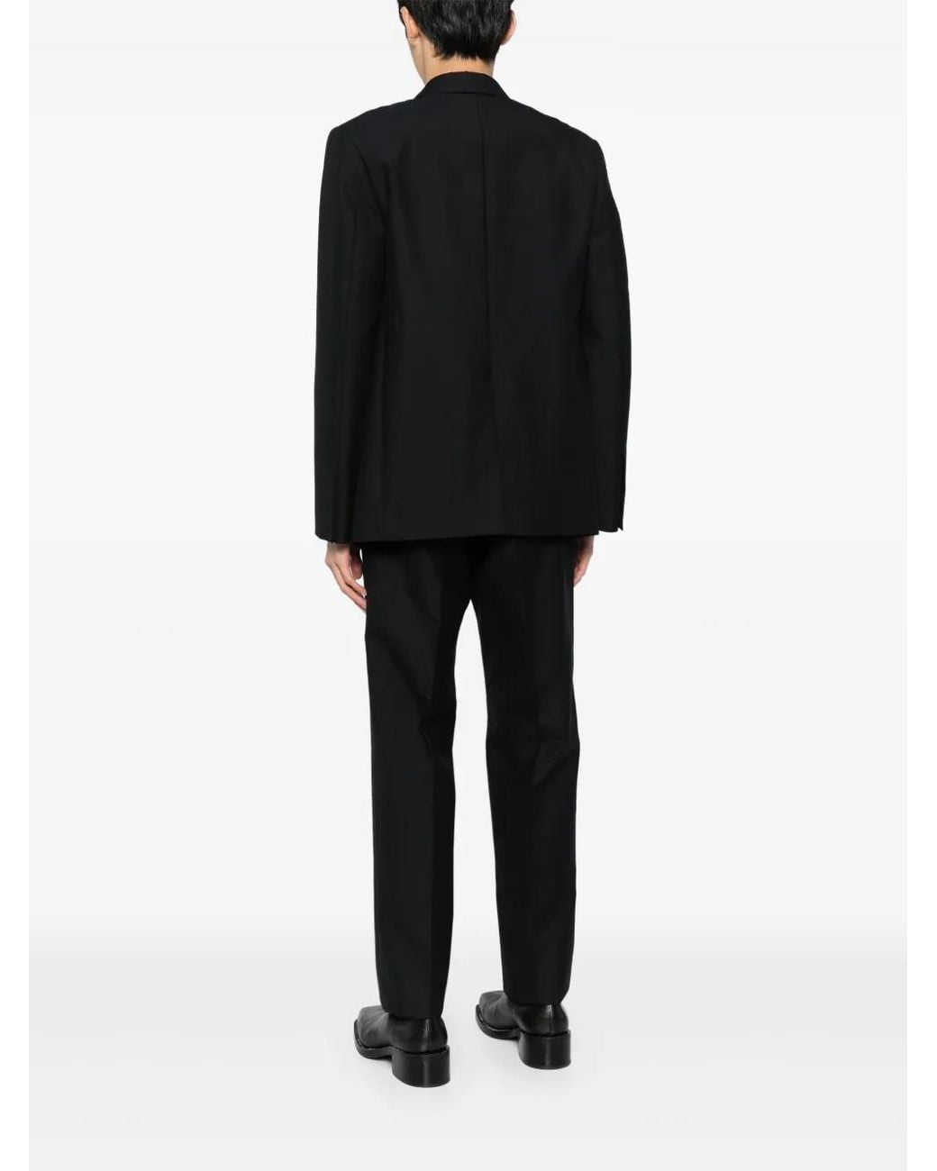 Jil Sander Black Single-Breasted Relaxed Fit Tailored Suit for men