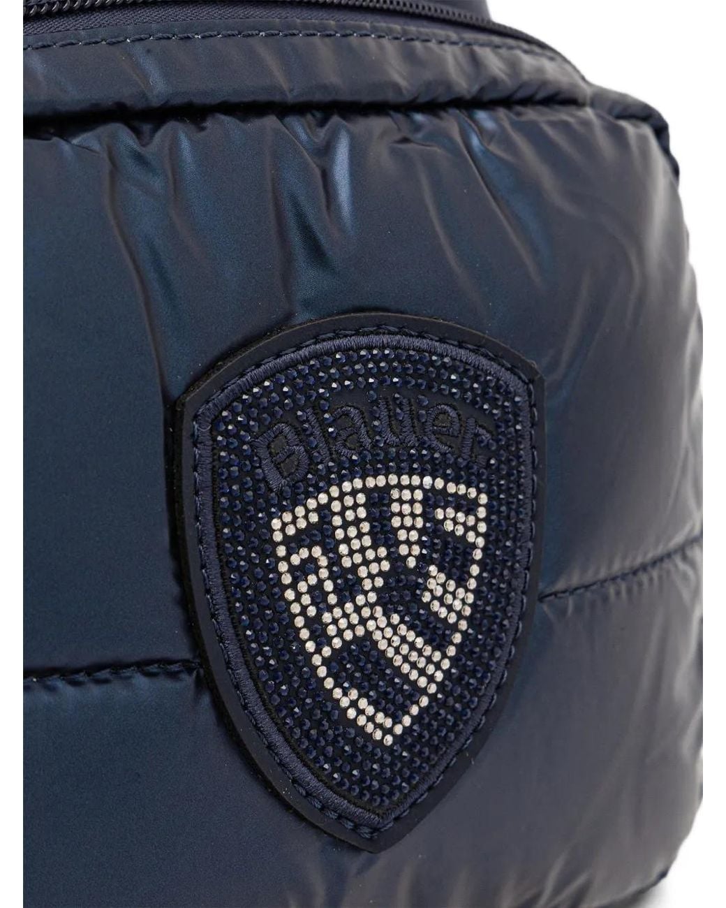 Blauer Blue Quilted Crystal-Embellished Backpack