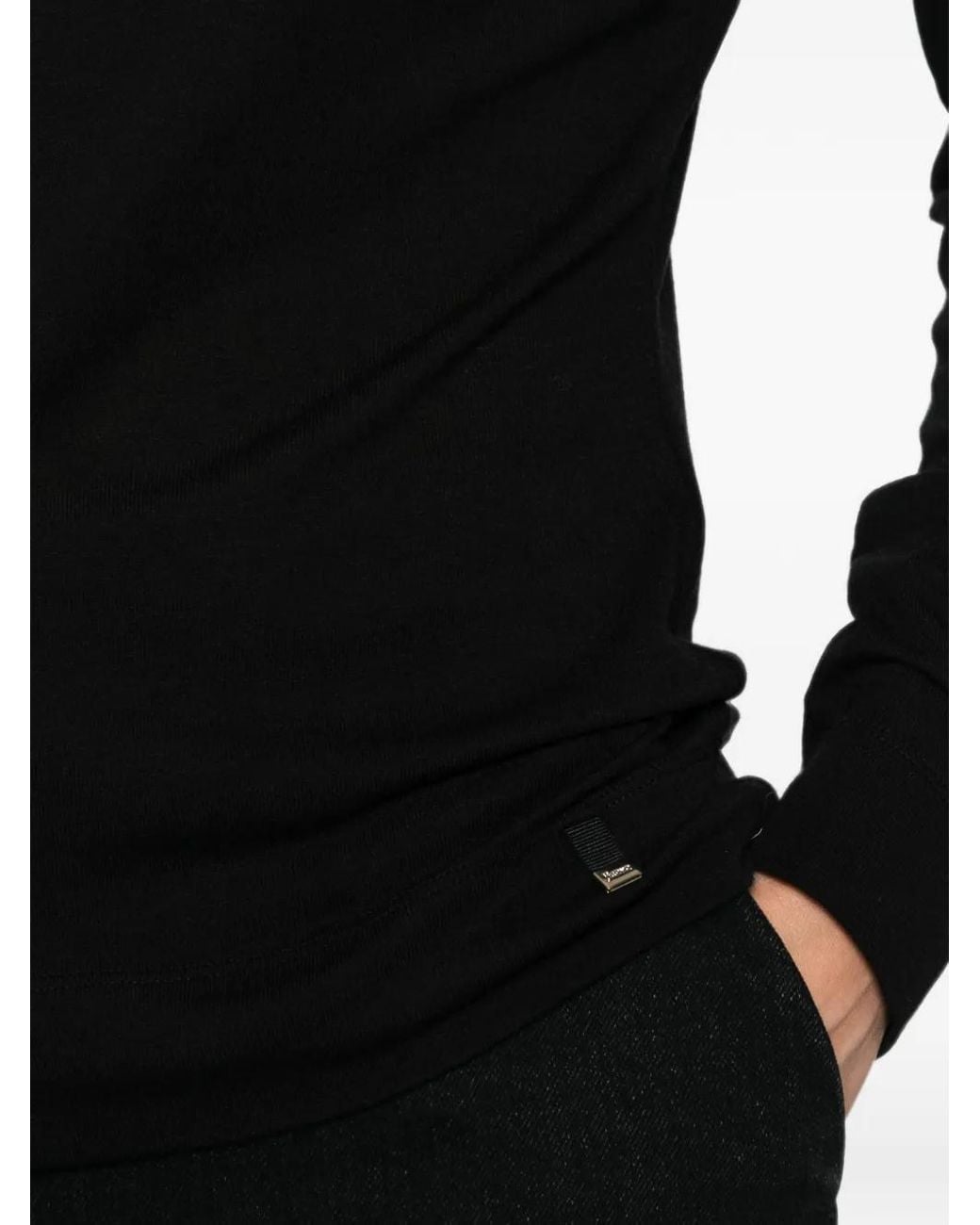 Herno Black Crew-Neck Long-Sleeve Sweater