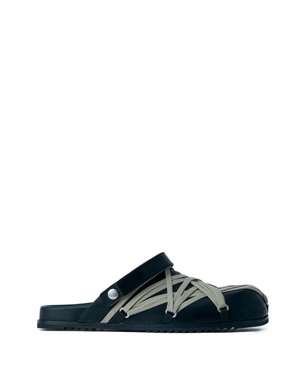Rick Owens Black Temple Megalace Mules Granola for men