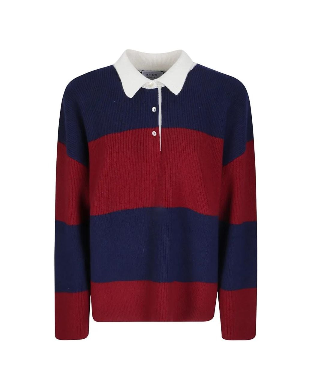 Be You Blue Striped Cashmere Sweater