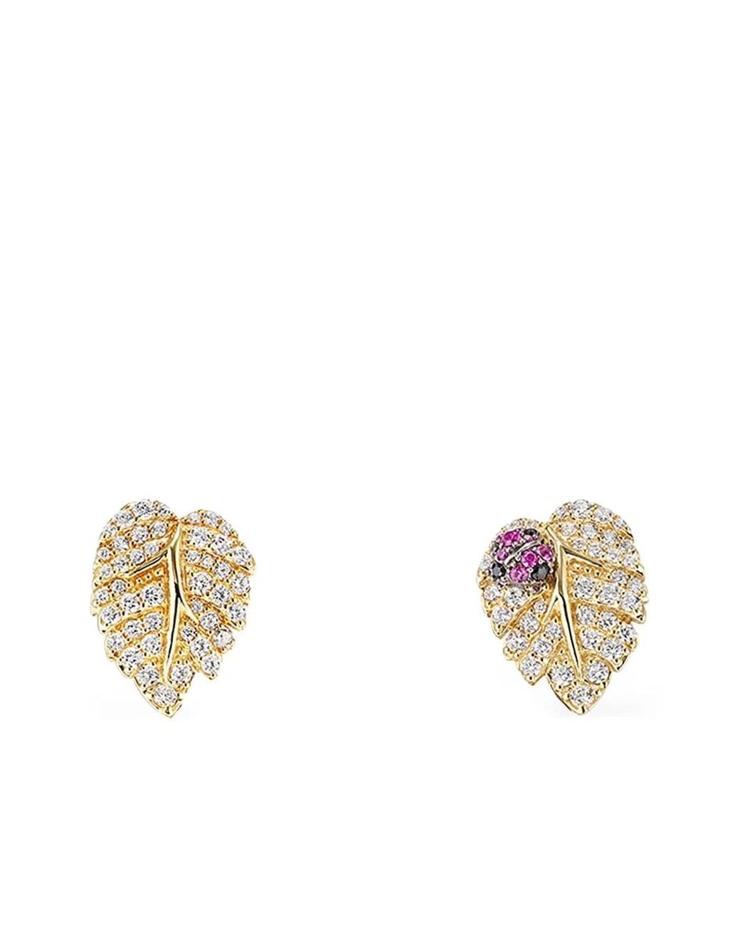 Anabela Chan White 18K Ruby Strawberry Earrings