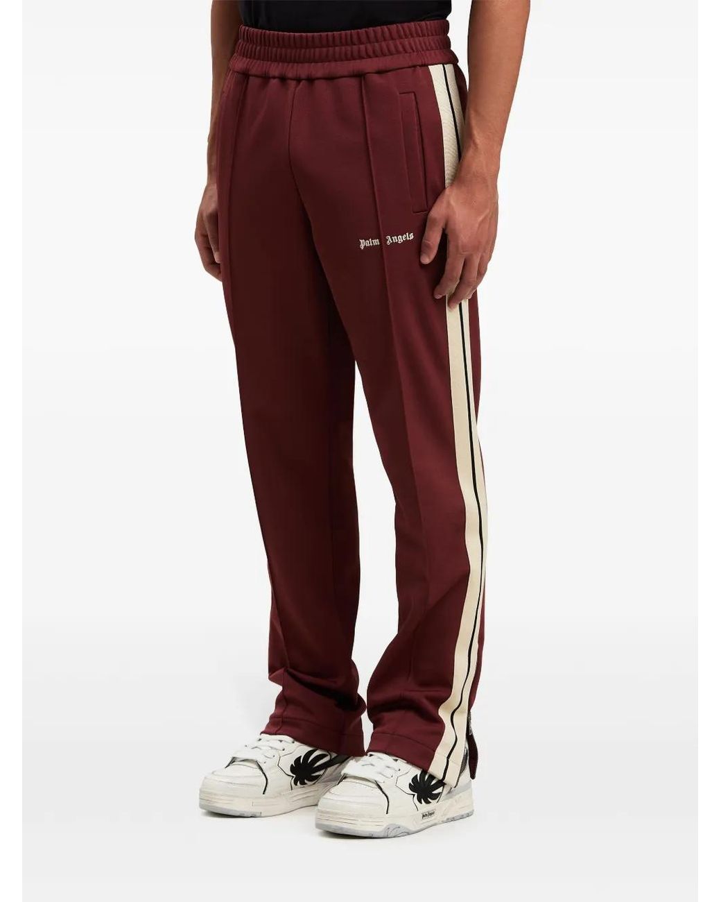 Palm Angels Red Classic Logo Track Pants for men