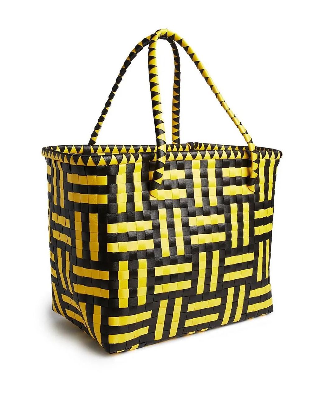 Hay Yellow Weaved Large Tote Bag