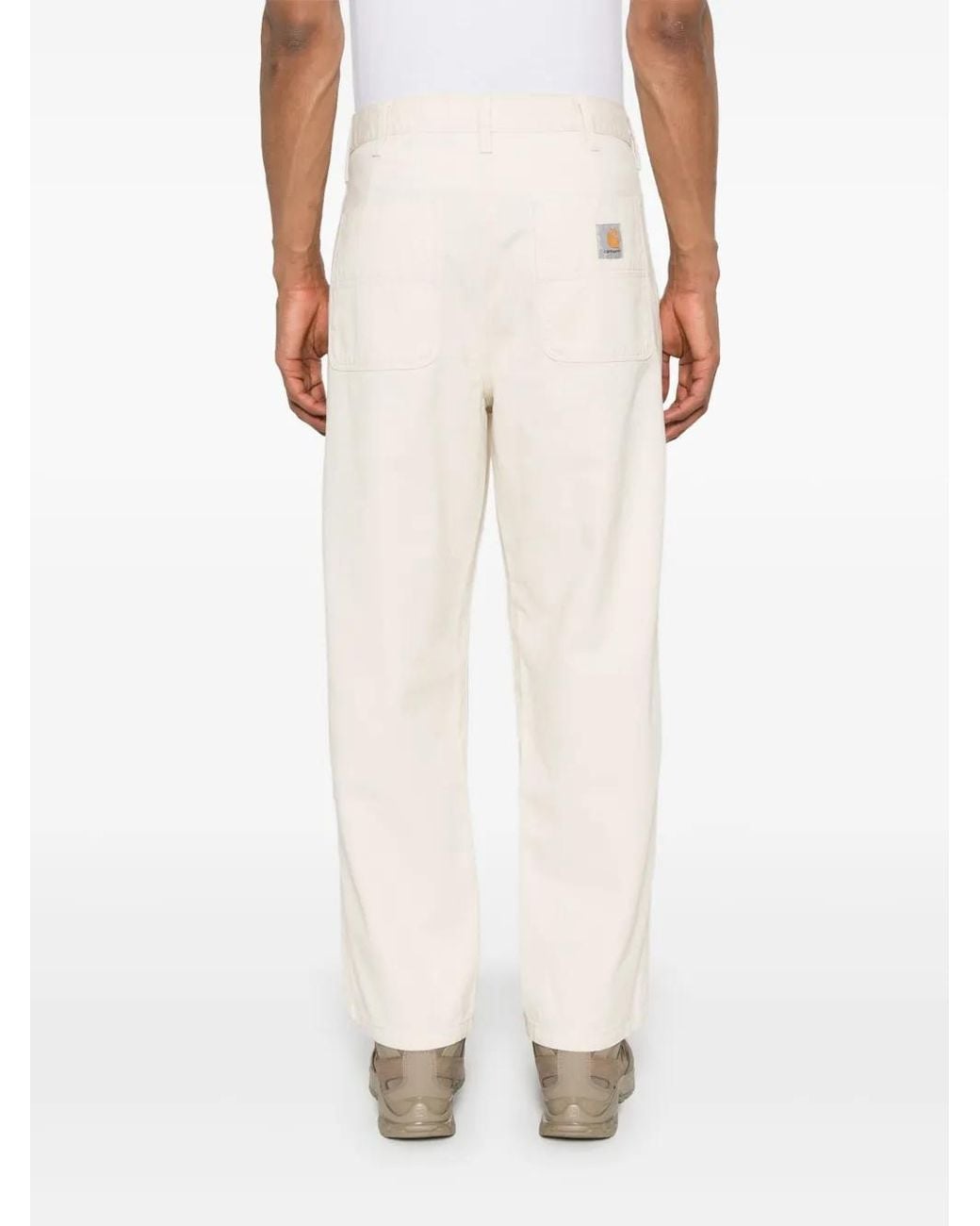 Pantalones Con Parche Del Logo Carhartt de hombre de color Natural