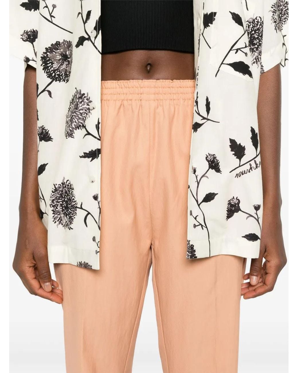 Forte_forte Natural Textured Tapered Trousers