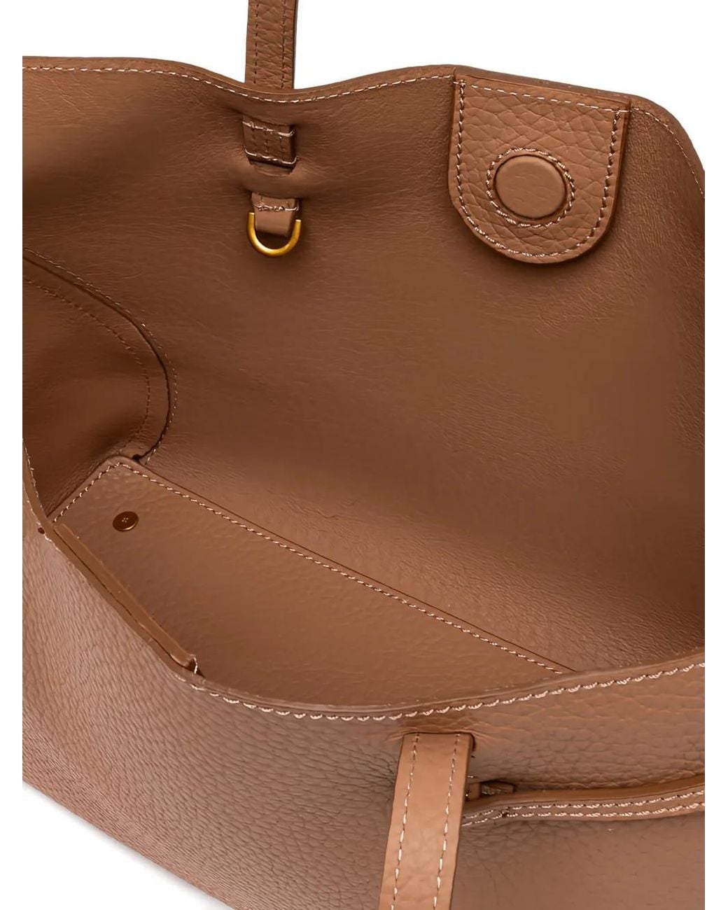 Gianni Chiarini Brown Side-Drawstring Open-Top Tote Bag