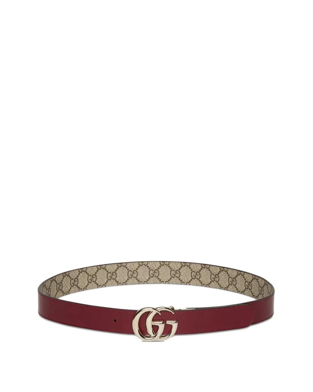 Gucci Ggパターン リバーシブル ベルト ホワイト | Lyst