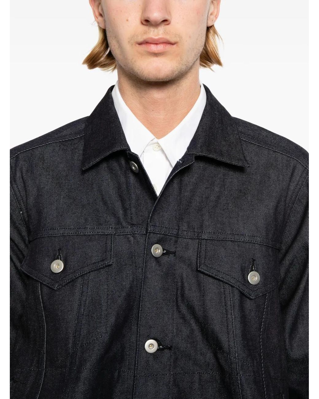 COMME DES GARÇON BLACK Black Loose-Fit Denim Jacket