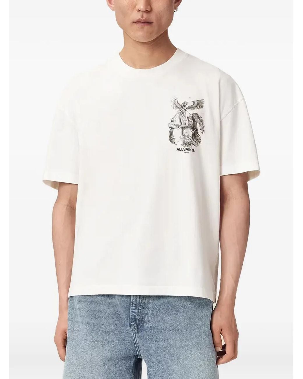AllSaints White Seraph T-Shirt for men