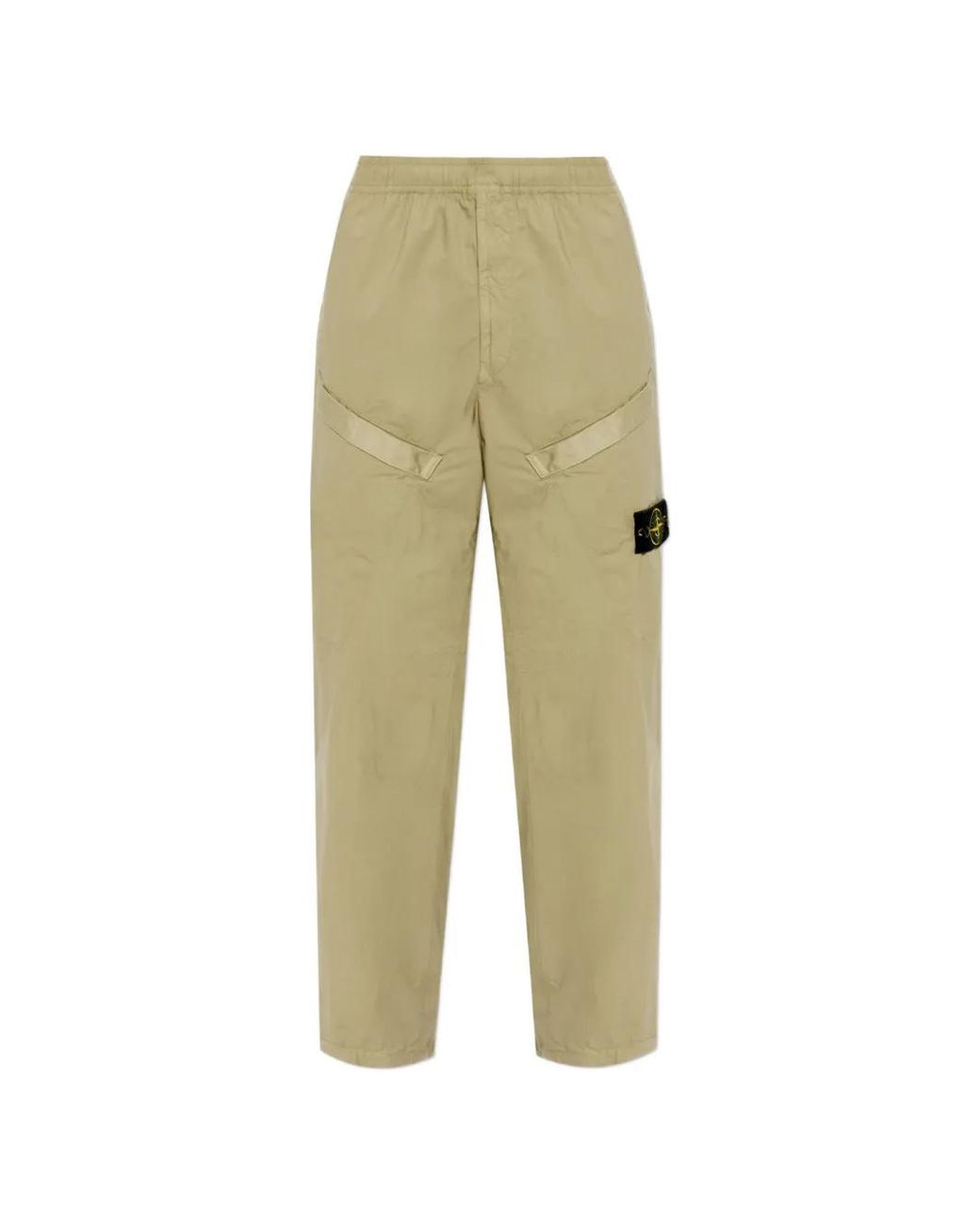 Stone Island Green Stone Compass-Patch Cargo Pants For for men