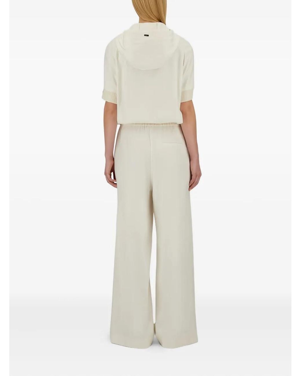 Herno White Drawstring Trousers