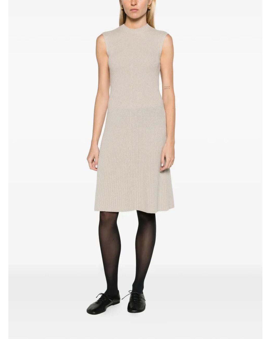 Loro Piana Plane Tree Dress in White | Lyst
