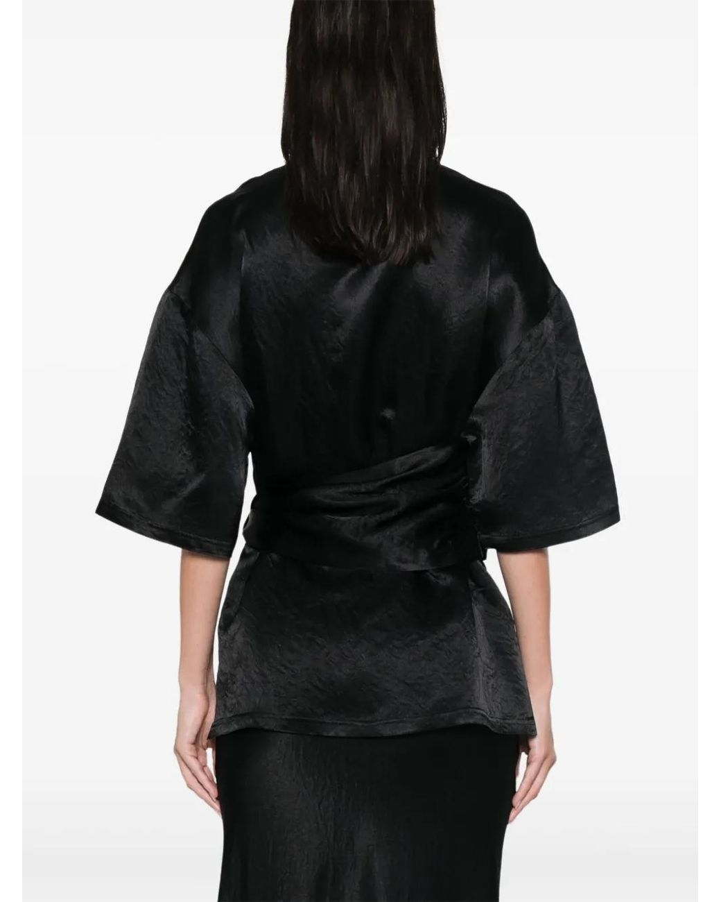 Nanushka Black Besia Blouse