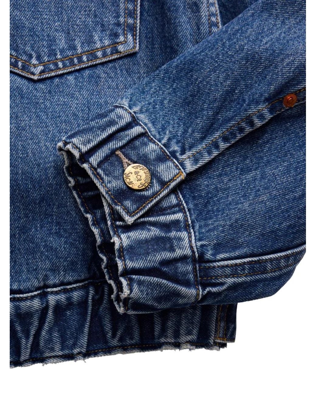 Sacai Blue X Levi's Zip-Up Denim Jacket for men