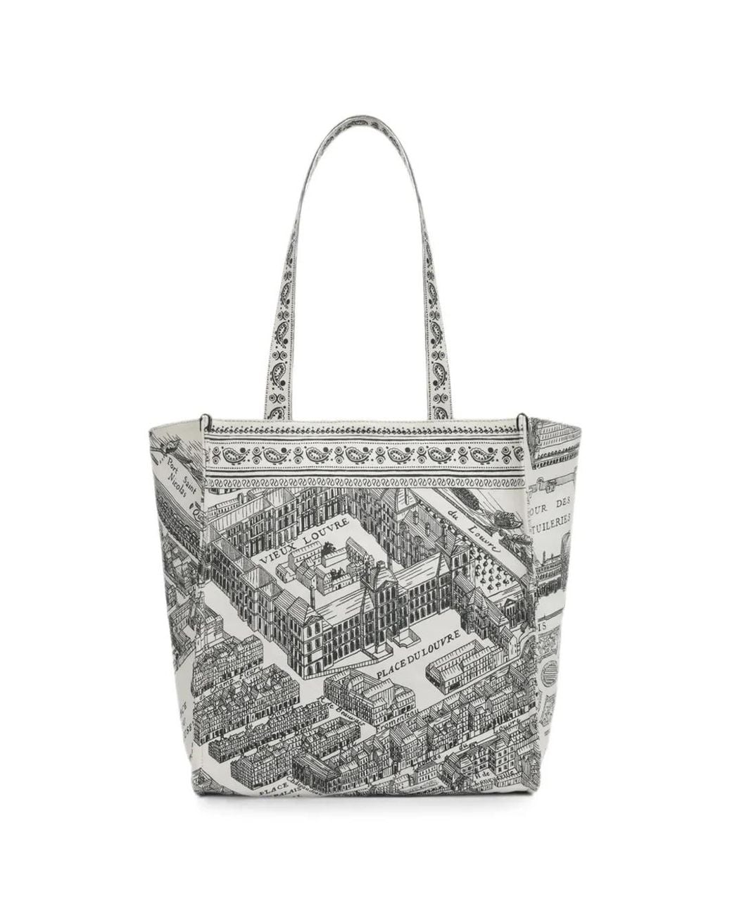 Inoui Edition Gray Louvre Graphic-Print Tote Bag