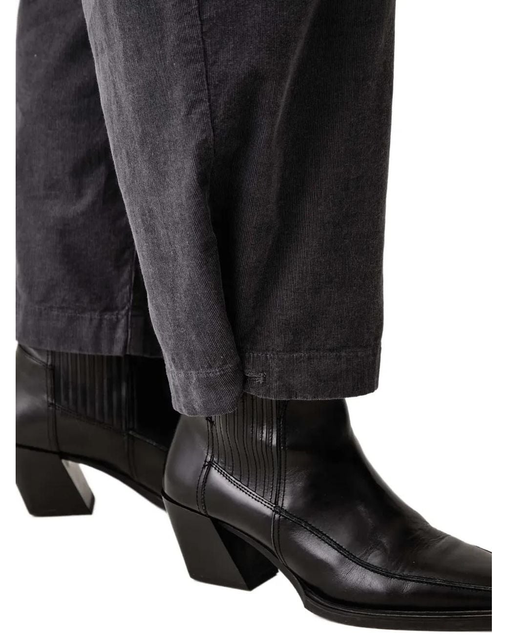 Marc O' Polo Black Corduroy Wide-Leg Trousers