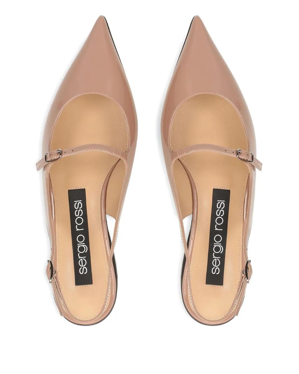 Sergio Rossi スリングバック パンプス ナチュラル | Lyst