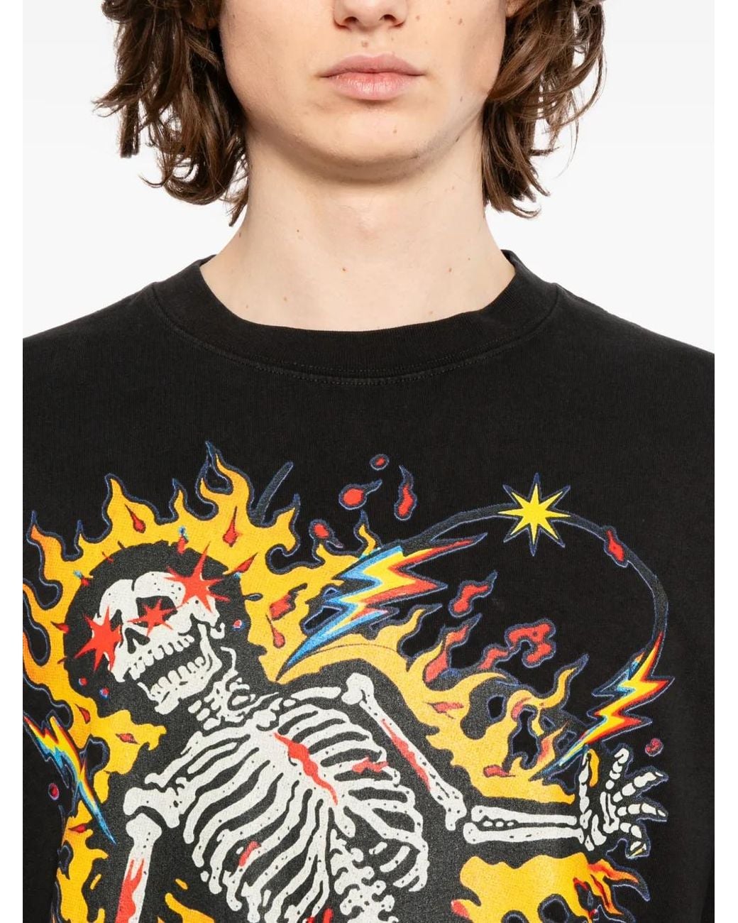 Melt Black Printed T-Shirt for men