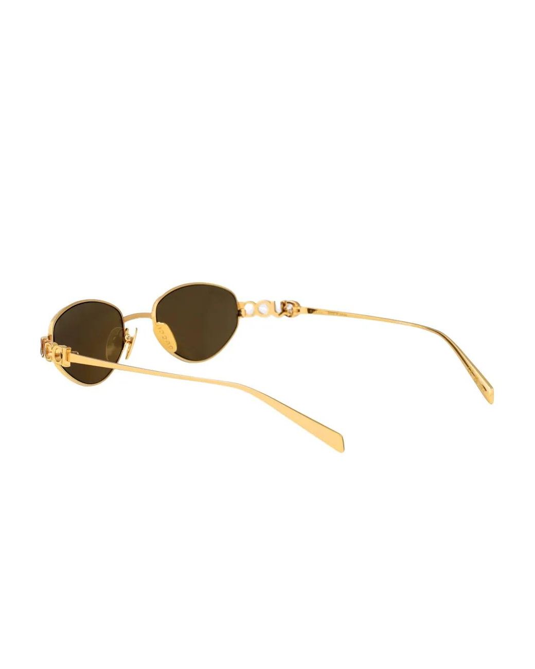 Gucci Natural Oval-Frame Sunglasses